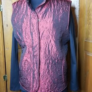 Coldwater Creek Burgundy w/blk tint vest XL